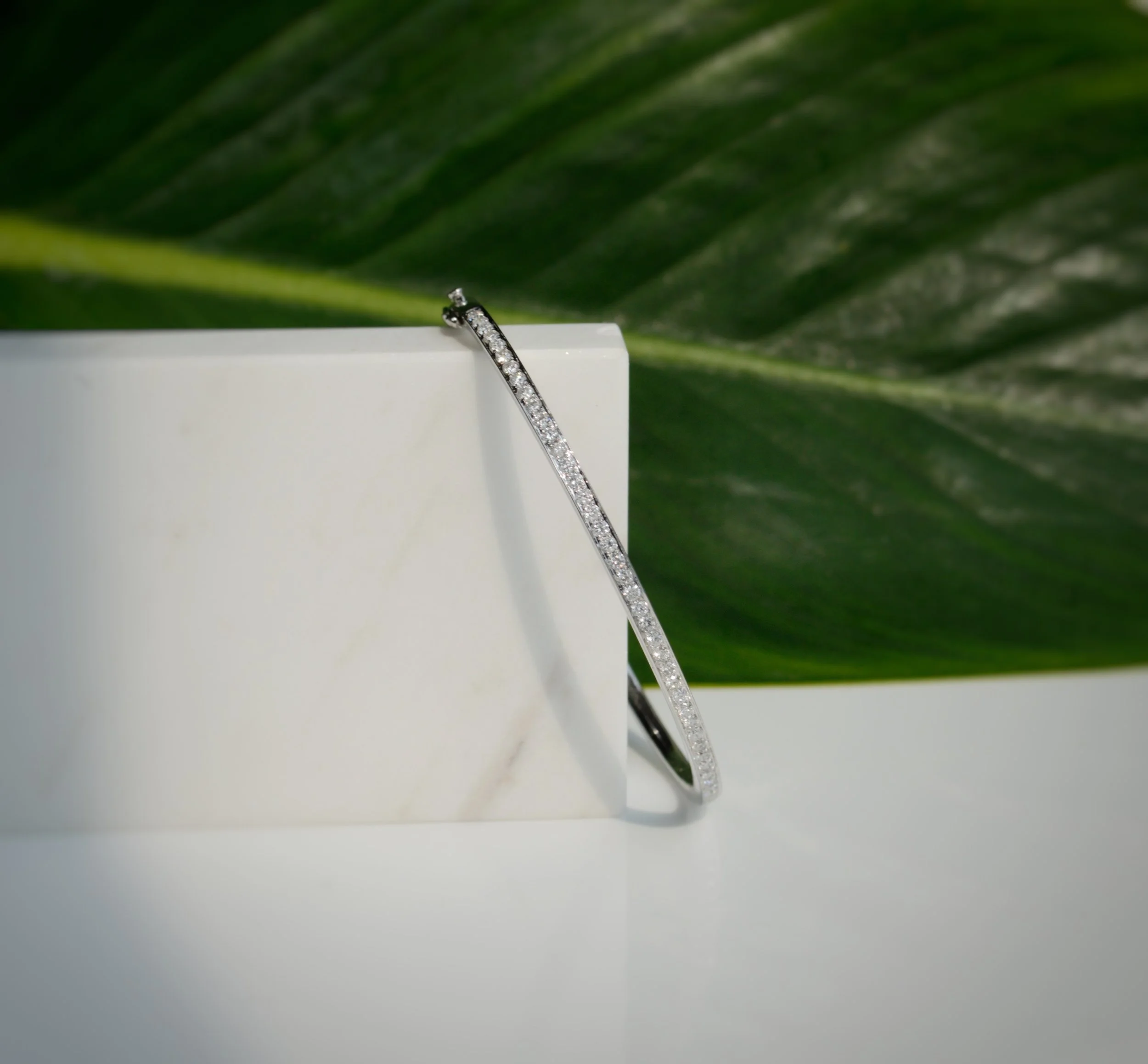 White gold diamond bracelet