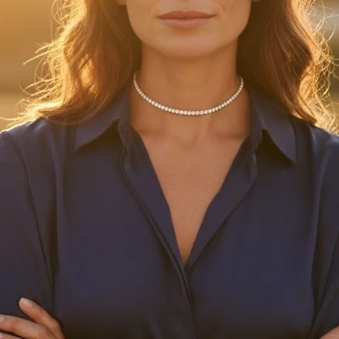 Not for the vault but for everyday. #tennisnecklace #everydaylook #thesocietyjewellery