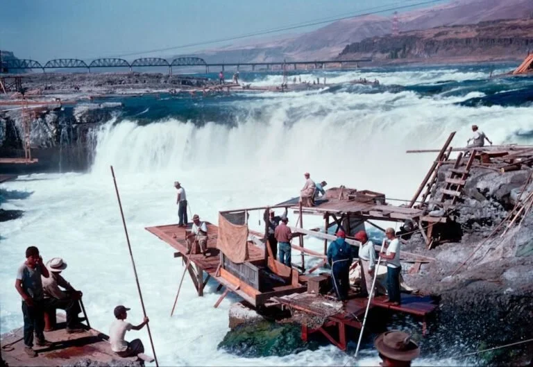 Celilo Falls pre-dam. Credit: Percy Kramer