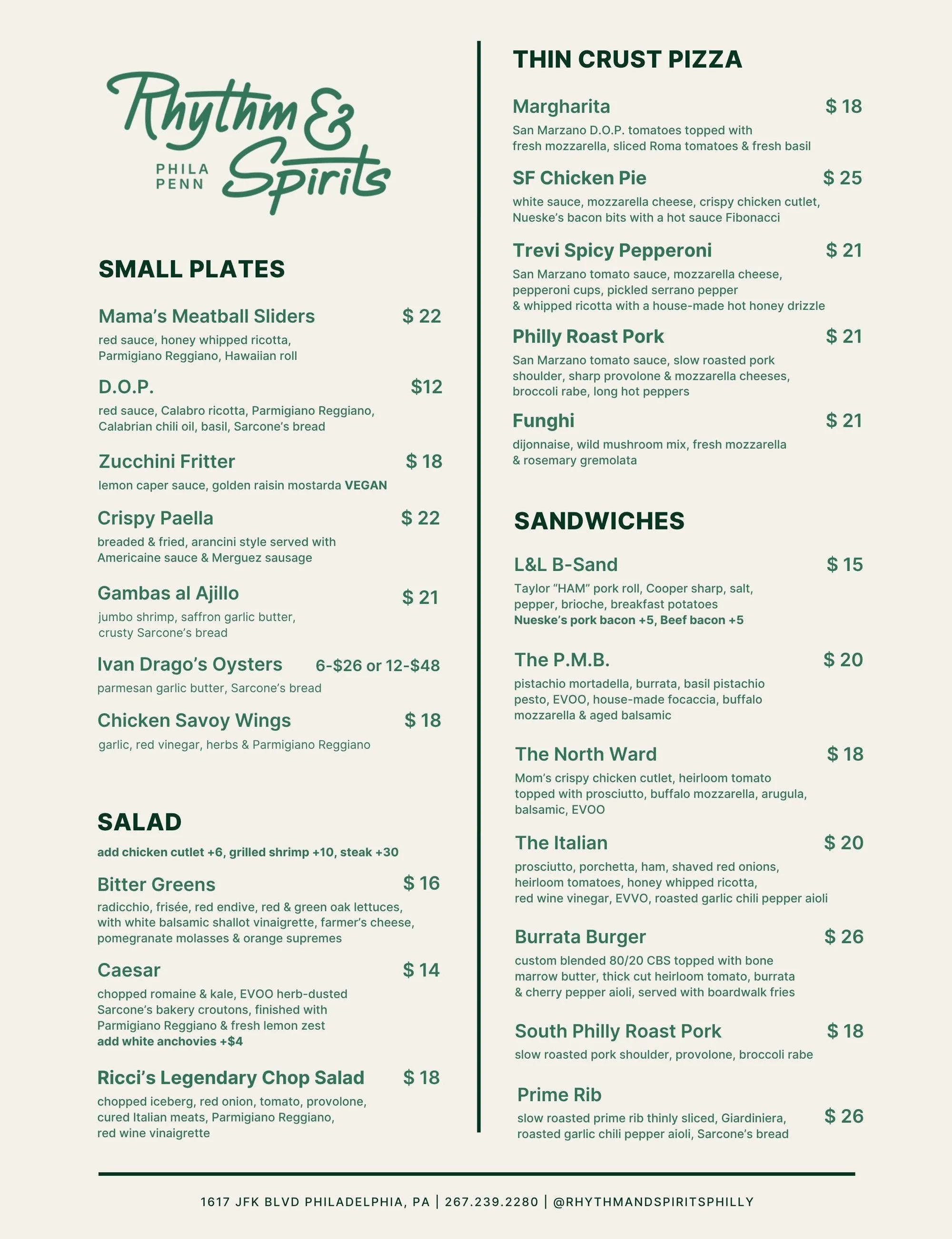 Lunch Menu