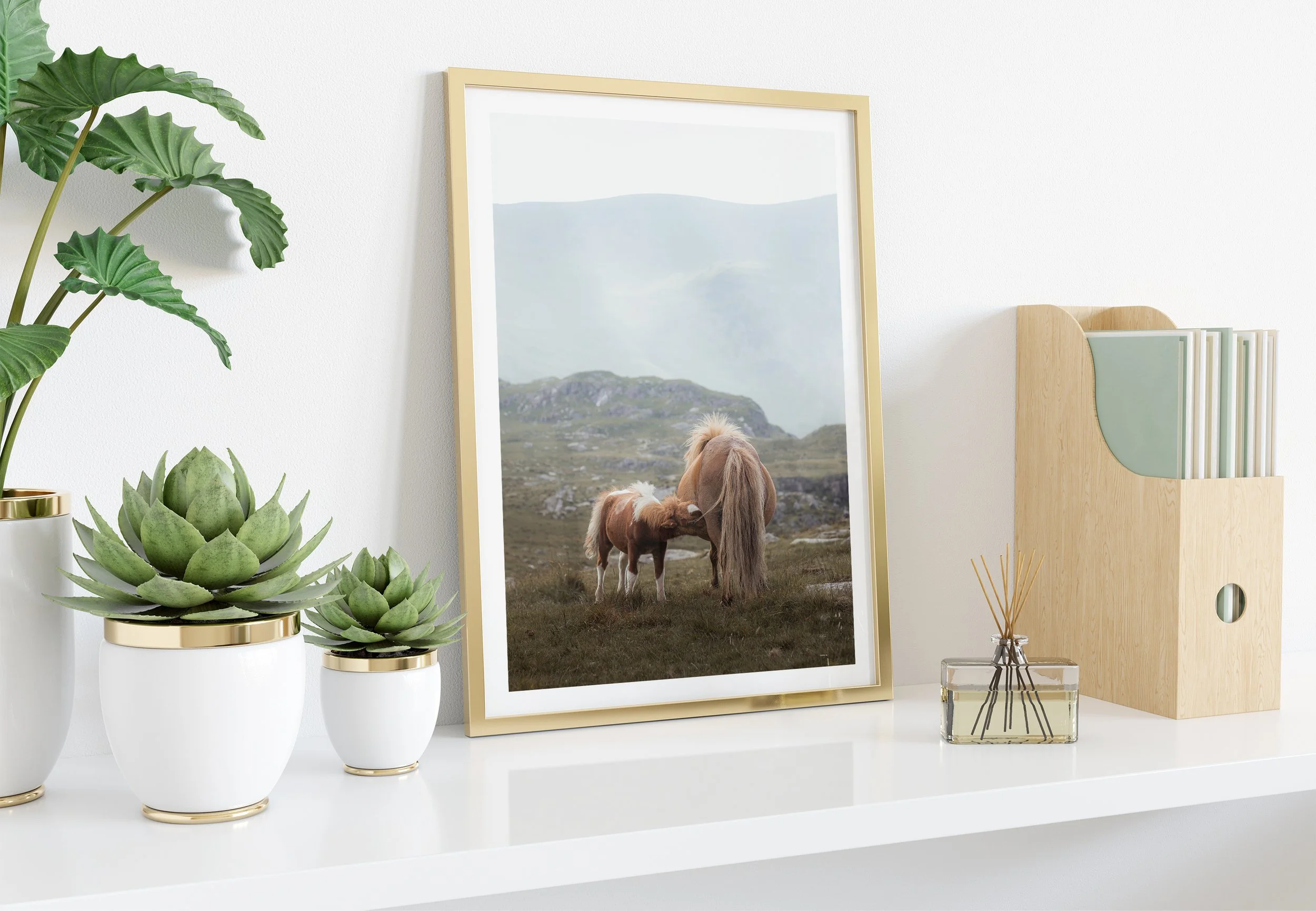 Carneddau Ponies Framed Print.jpg