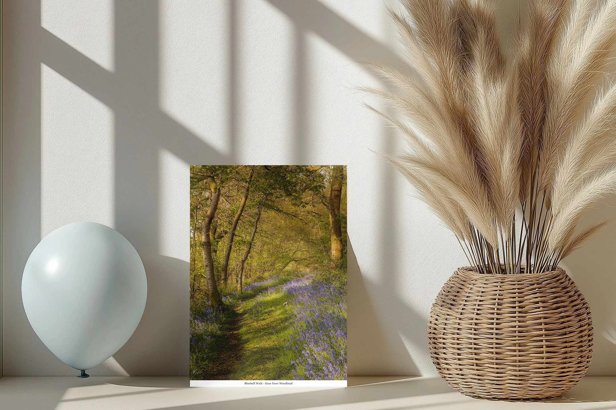Bluebell Walk Gaer Fawr Greetings Card.jpg