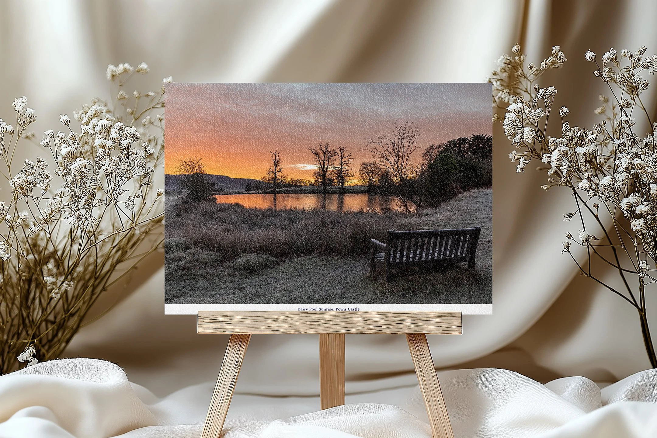 Dairy Pool Powis Castle Greetings Card.jpg