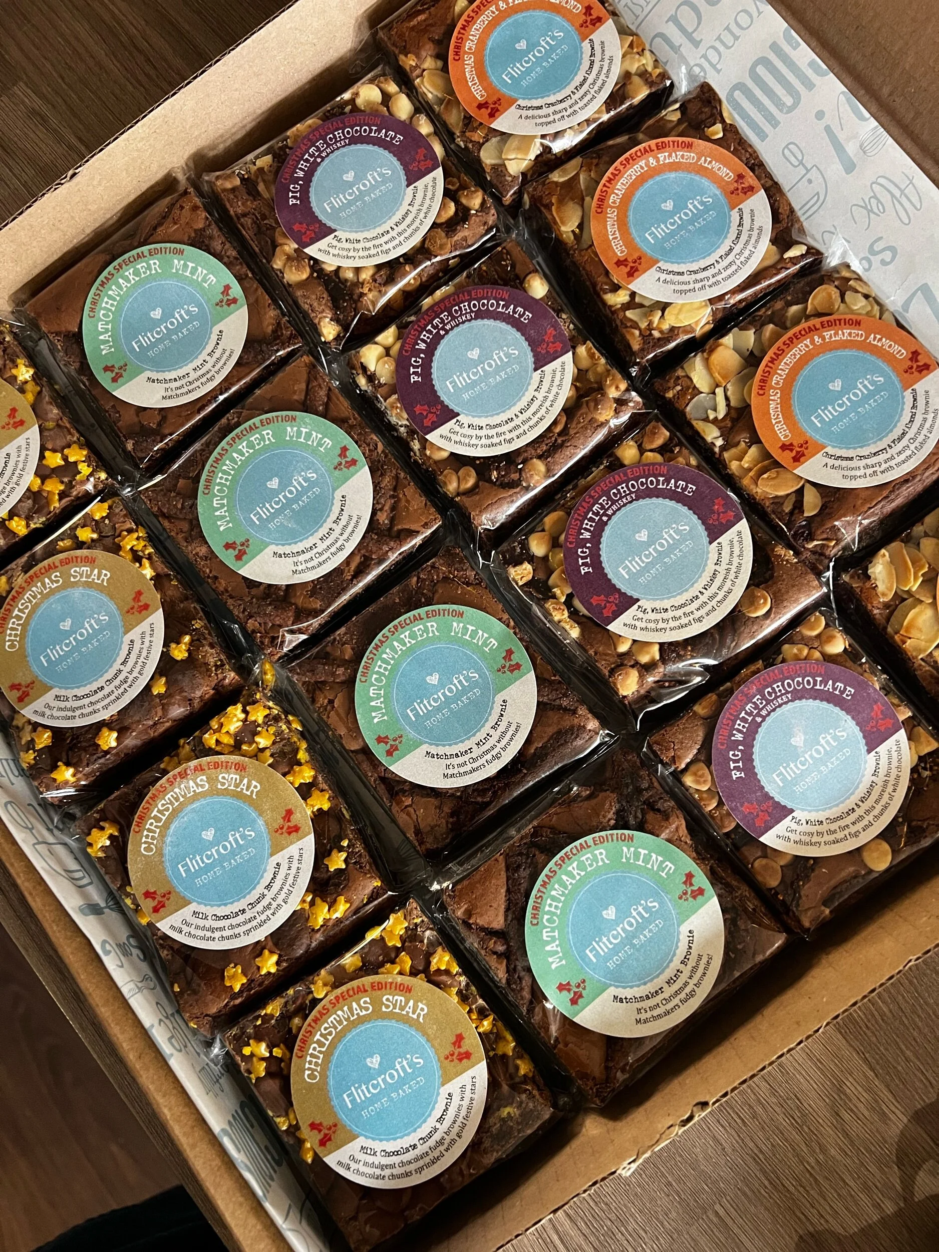 Christmas Brownie Selection Box (Shipping date 20/12/24) (will endeavour to post out before this date)