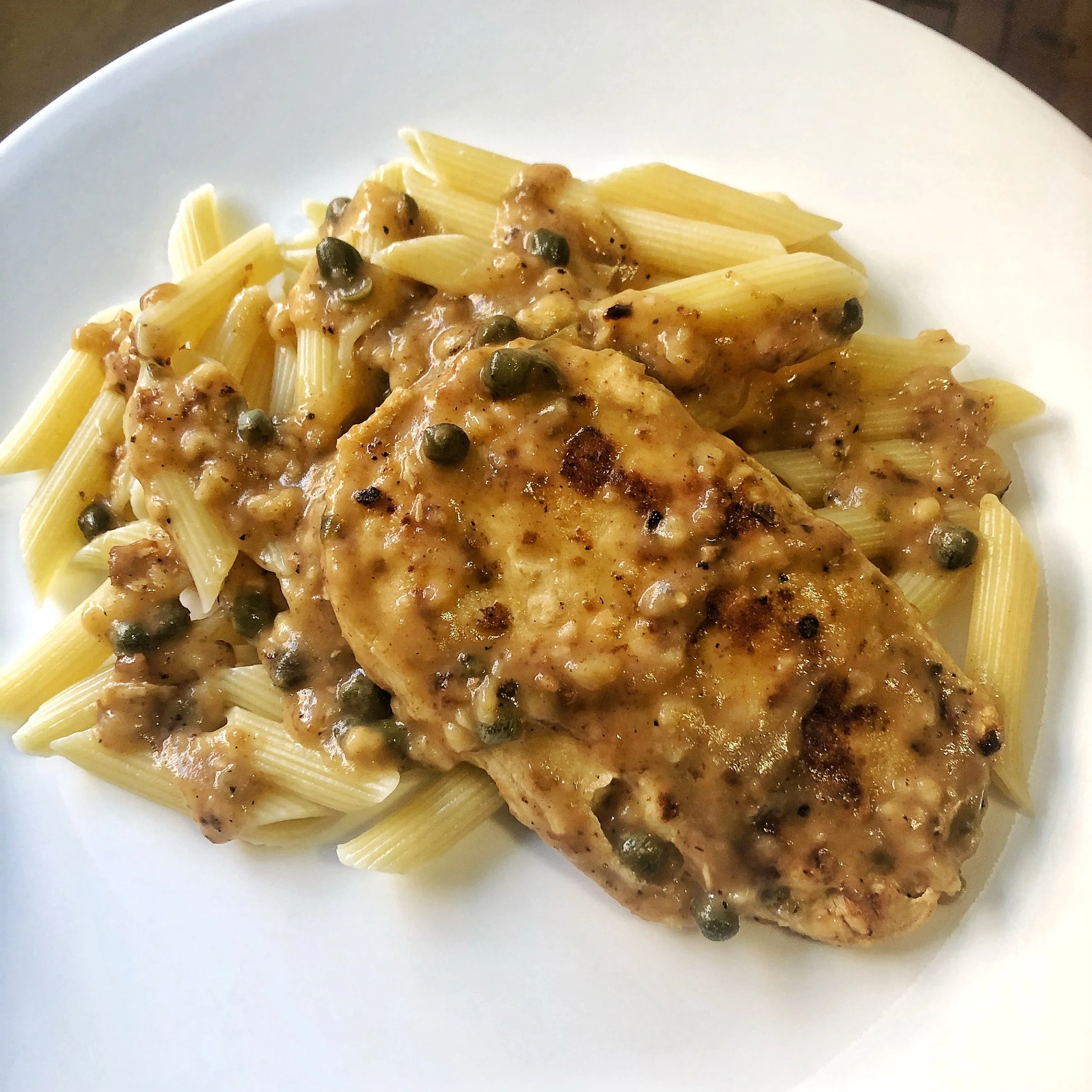 Vegan Lemon Caper Chicken Piccata