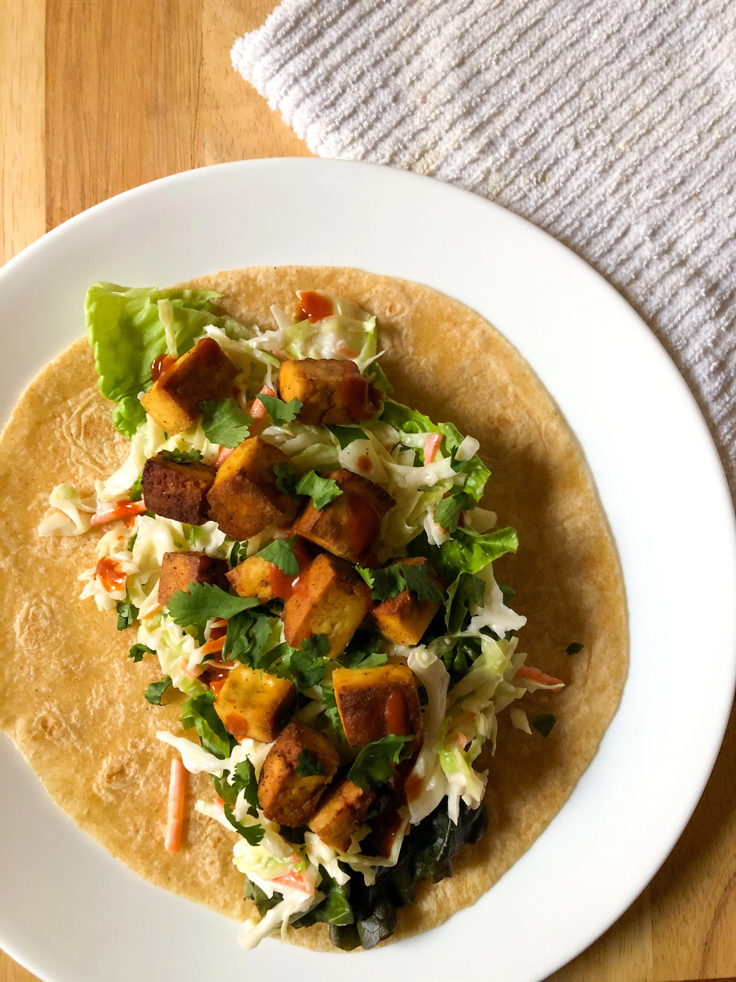 Smoked Garlic Tofu Wraps