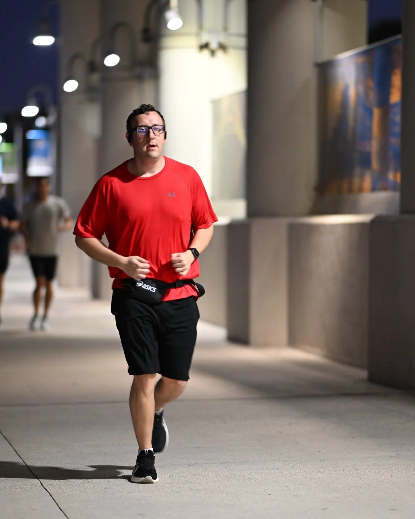 Telephoto street photography compression - 105mm lens perspective in urban setting