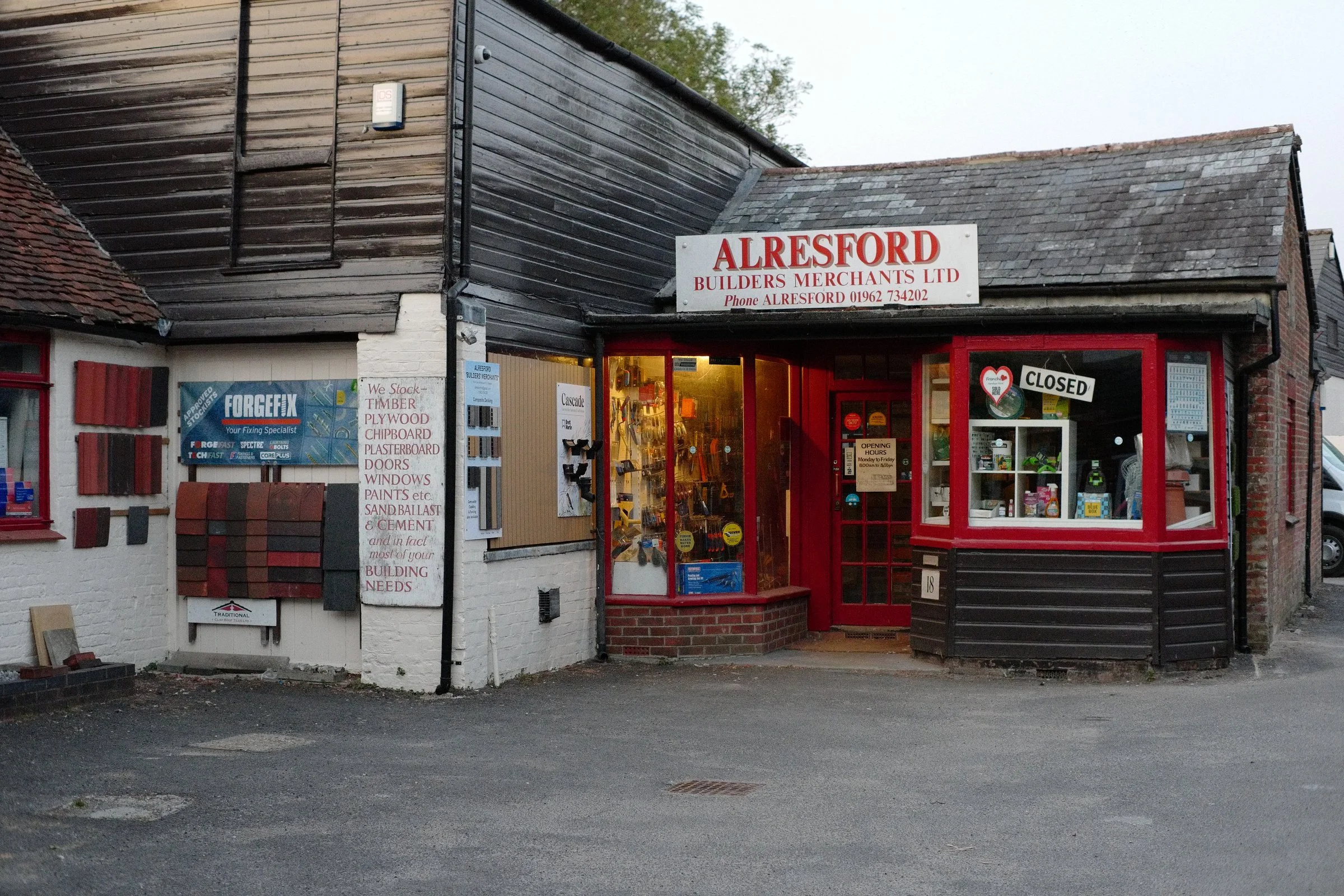 Hardware store in Alresford England is typical of the types of buildings you will find on the Pilgrim's Way.