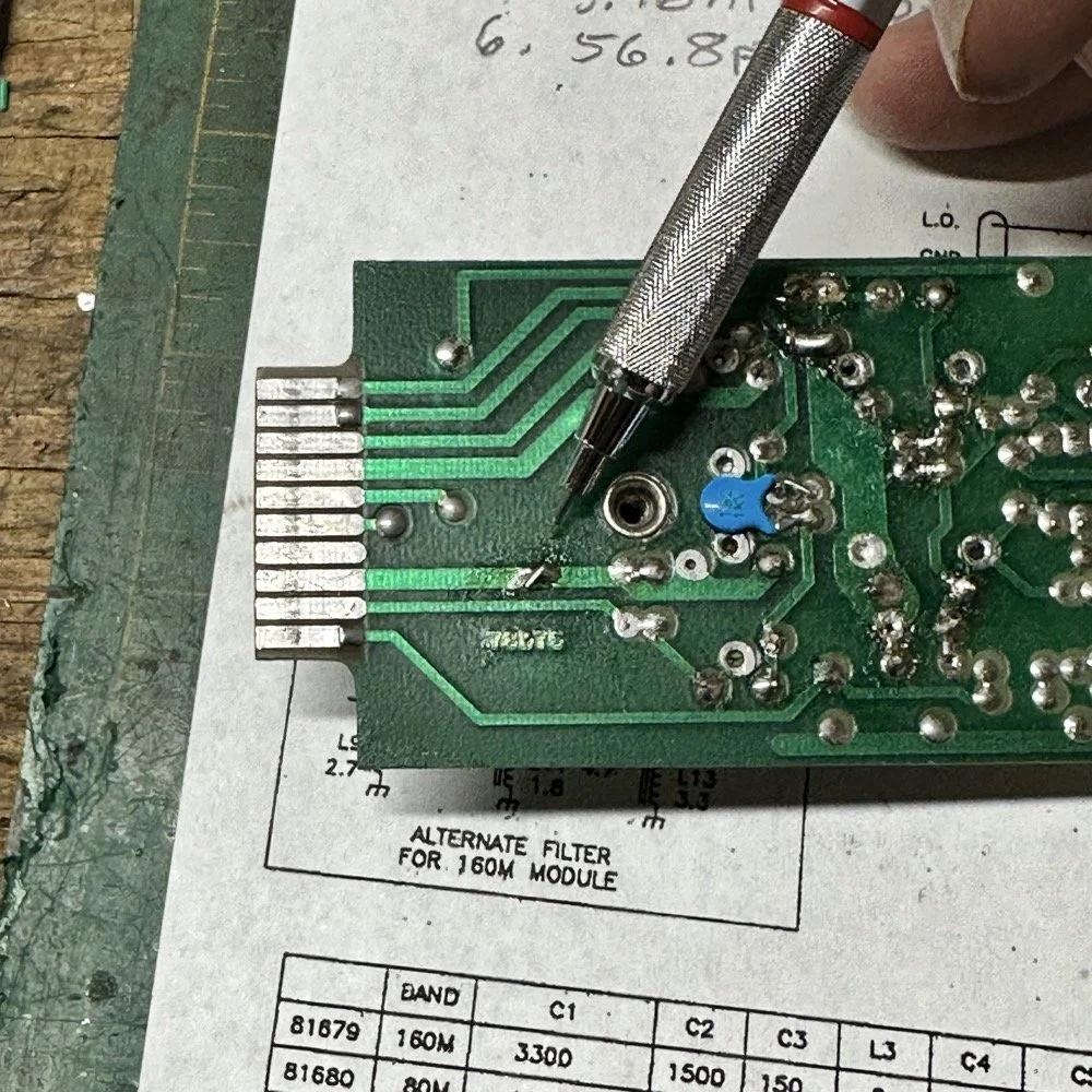 modified electronics circuit board