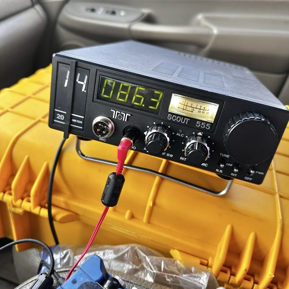 tentec scout 555 ham radio running cw on 20 meters