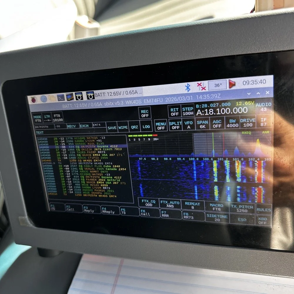 sBitx by HF Signals is a SDR powered by a Raspberry Pi 4 or Pi 5 SBC and does all sorts of things a regular radio can not do.