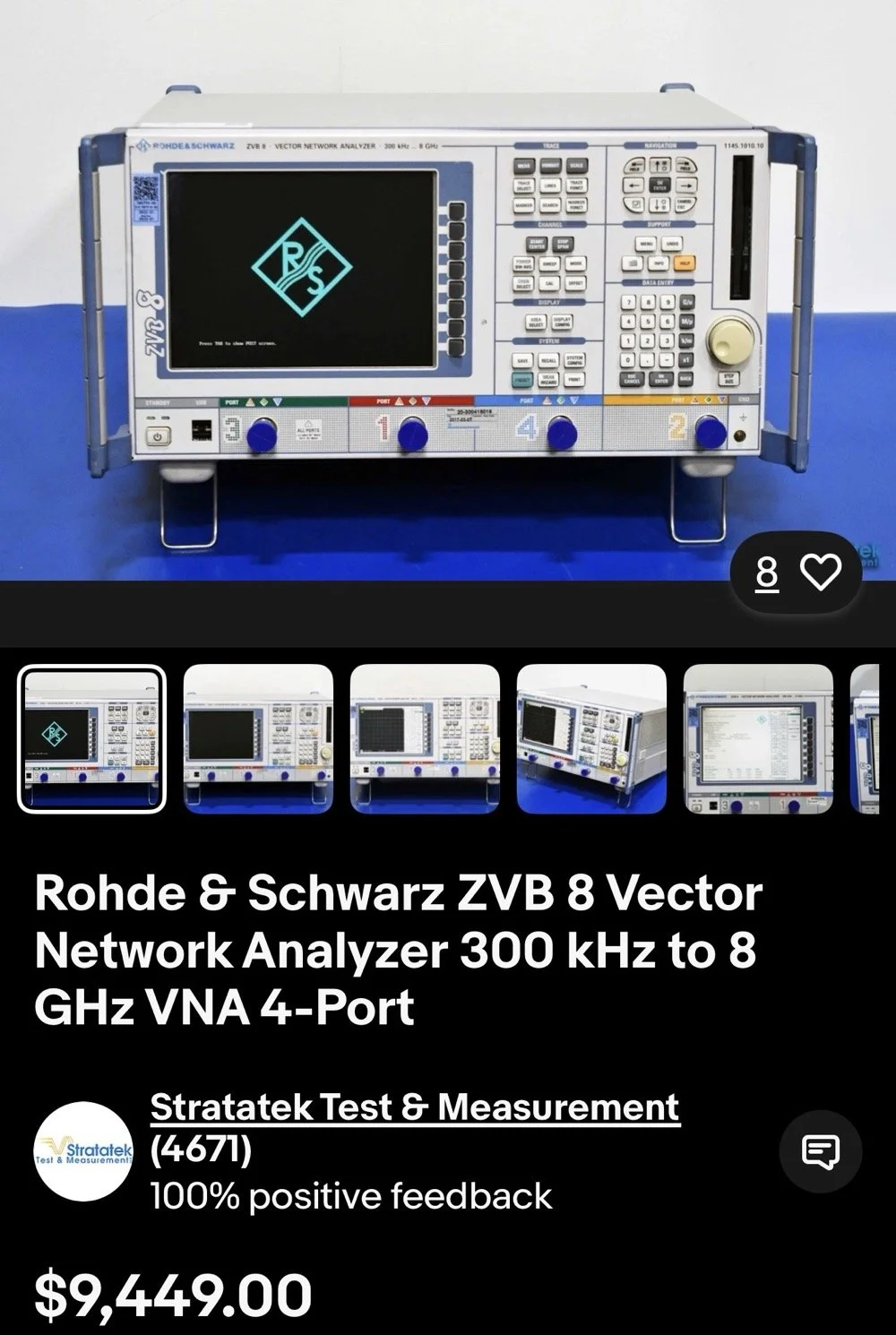 Rohde & Schwarz VNA on eBayfor sale