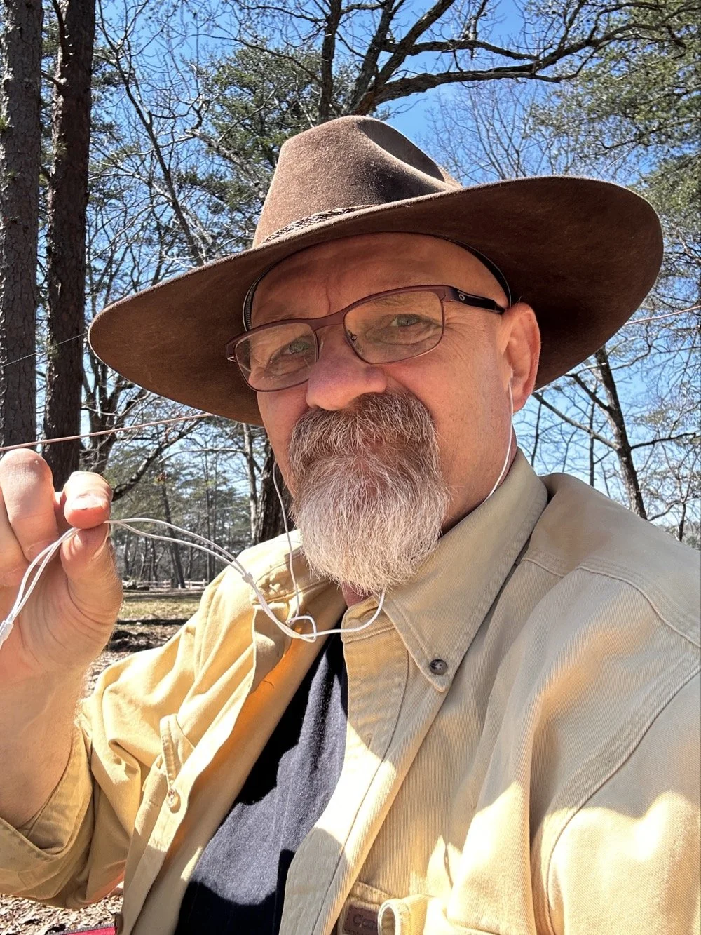 David - WK4DS resorting to headphones due to high noise in the local environment during POTA