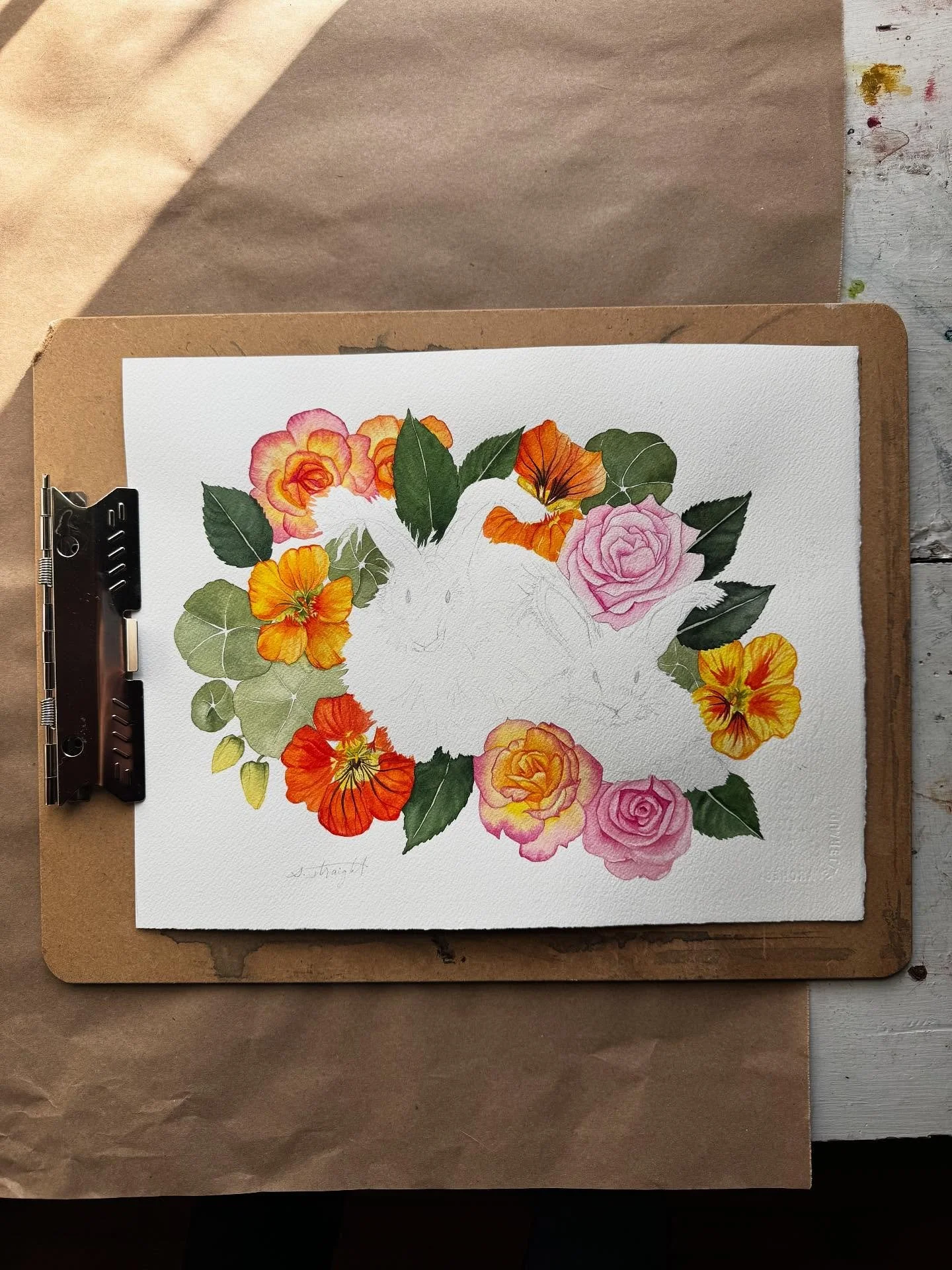 Swipe to paint the bunnies 🐰💖
Such a special commission that I loved getting to bring to life. Pets + flowers = magic ✨