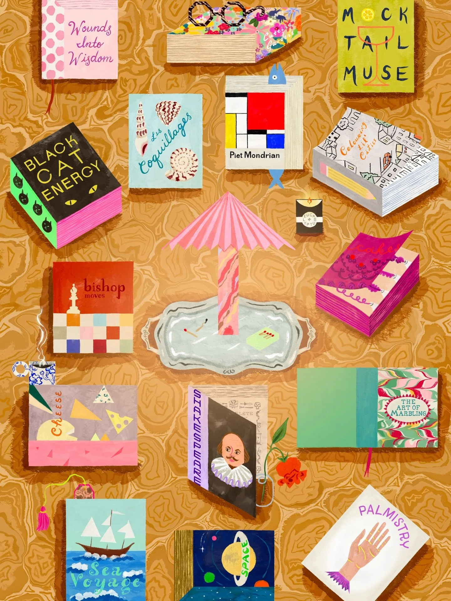 &ldquo;That fruitful miracle of a communication in the midst of solitude.&rdquo; Marcel Proust

Covers, spines, pages, endpapers, ribboned bookmarks...

Open and closed, stacked and scattered, upright on a shelf or open across a table&hellip;

I love