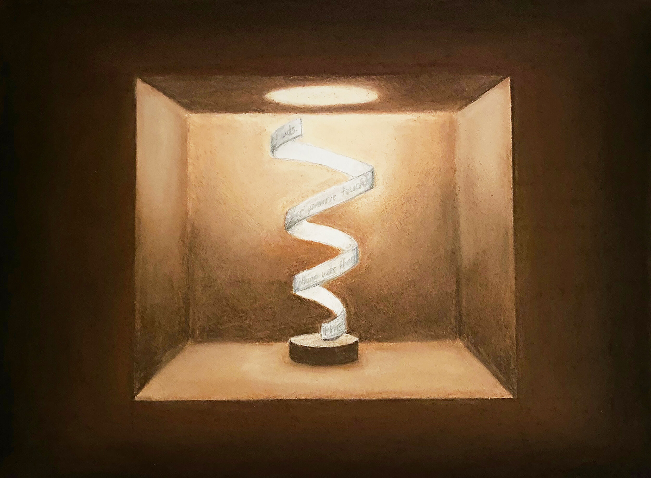 The Beginning of Dreaming (Installation Sketch, Alcove), pastel, graphite, 2021