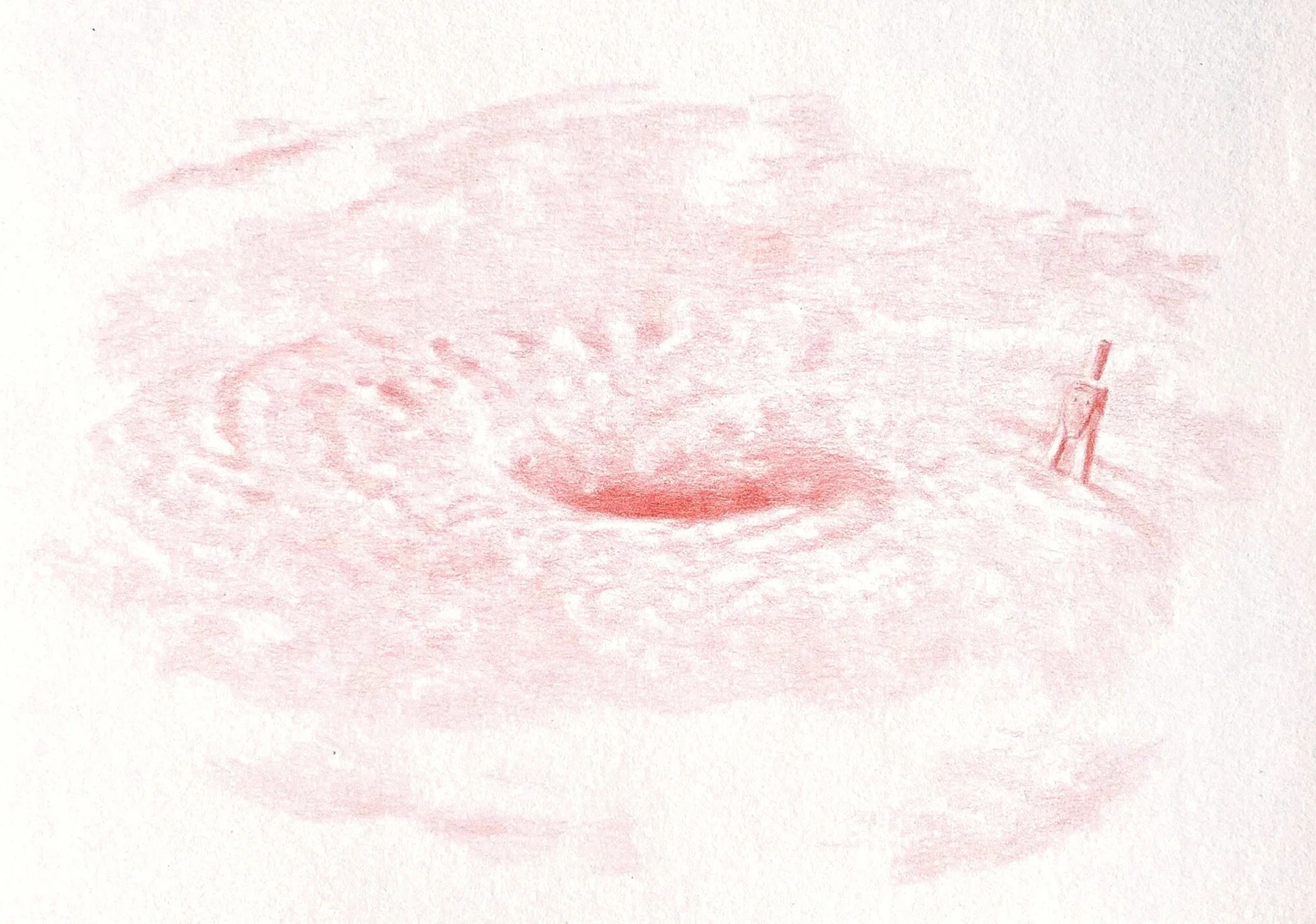 nowhere gathered together #3, colored pencil on paper, 2016