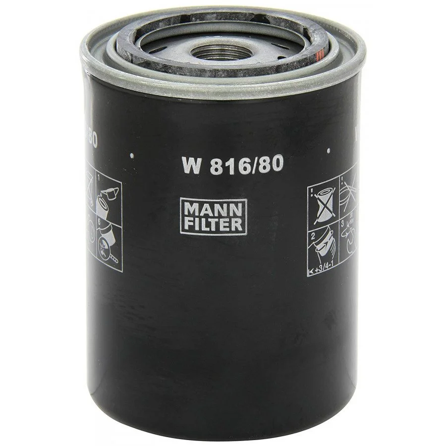 MANN W816/80 large volume oil filter (1 bar bypass)
