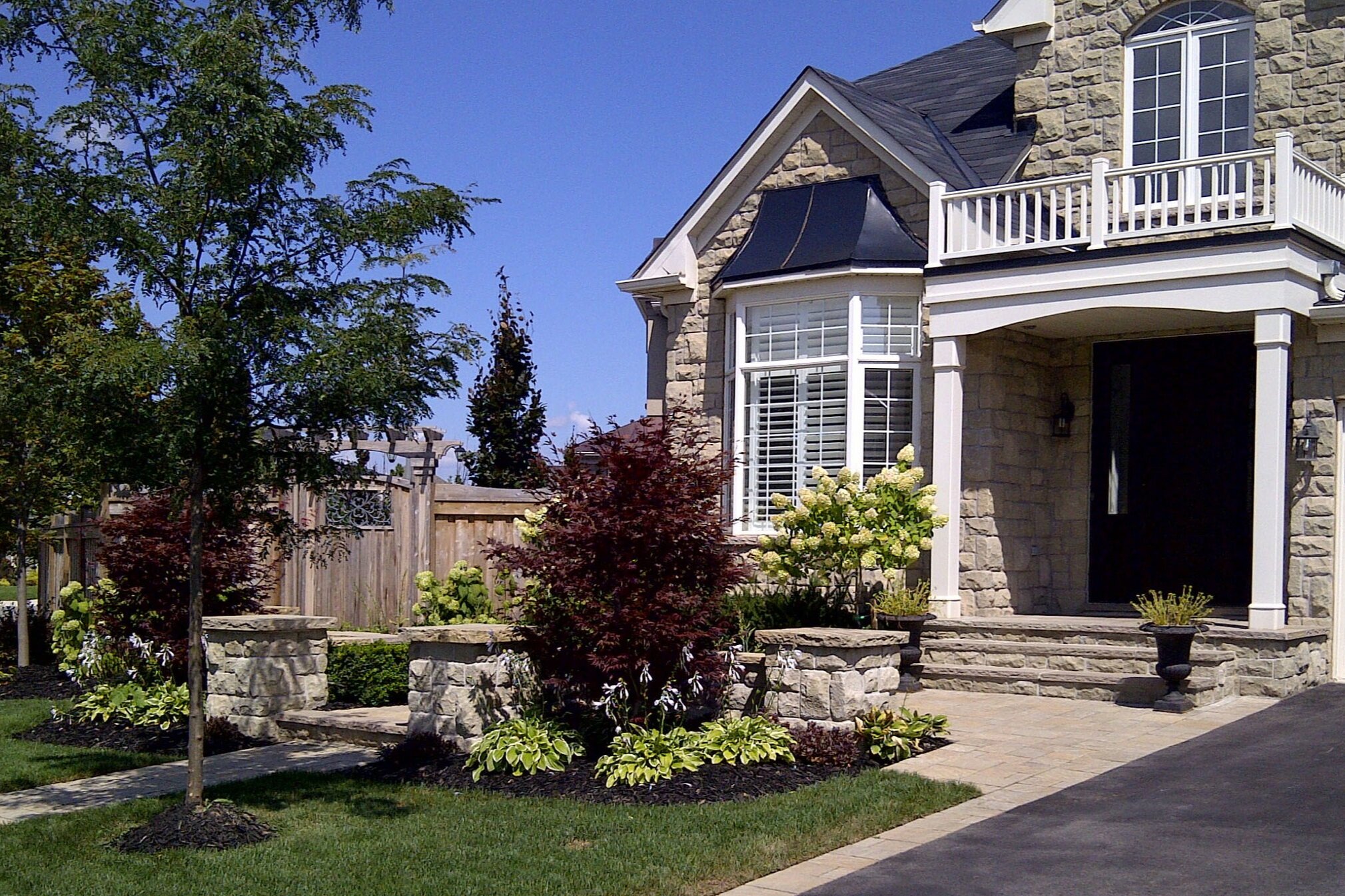 Matching Stone Pillars | Lockstone Walkway | Stone Steps