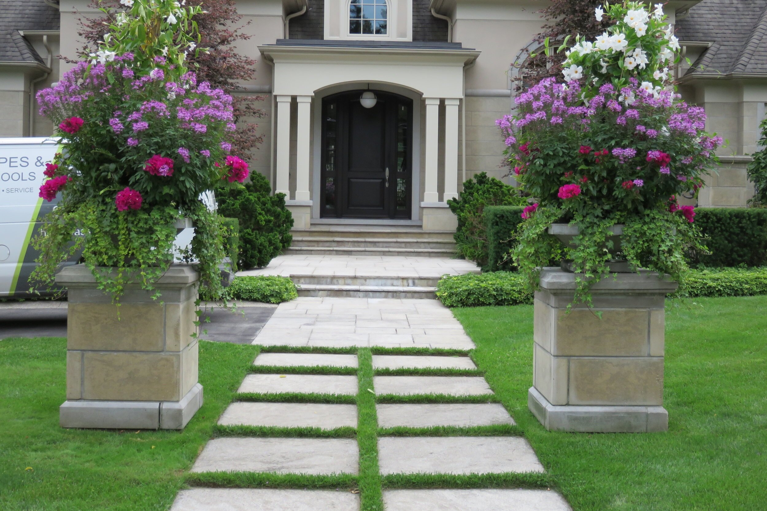 Flagstone stepping stones | Ornamental Pillars