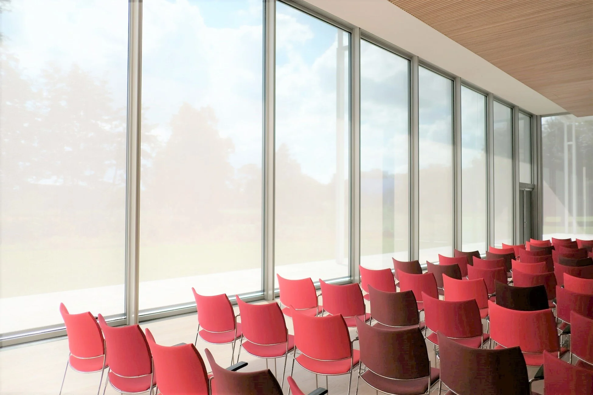rows of seats in large room