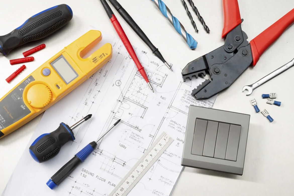 wrench and screwdrivers
