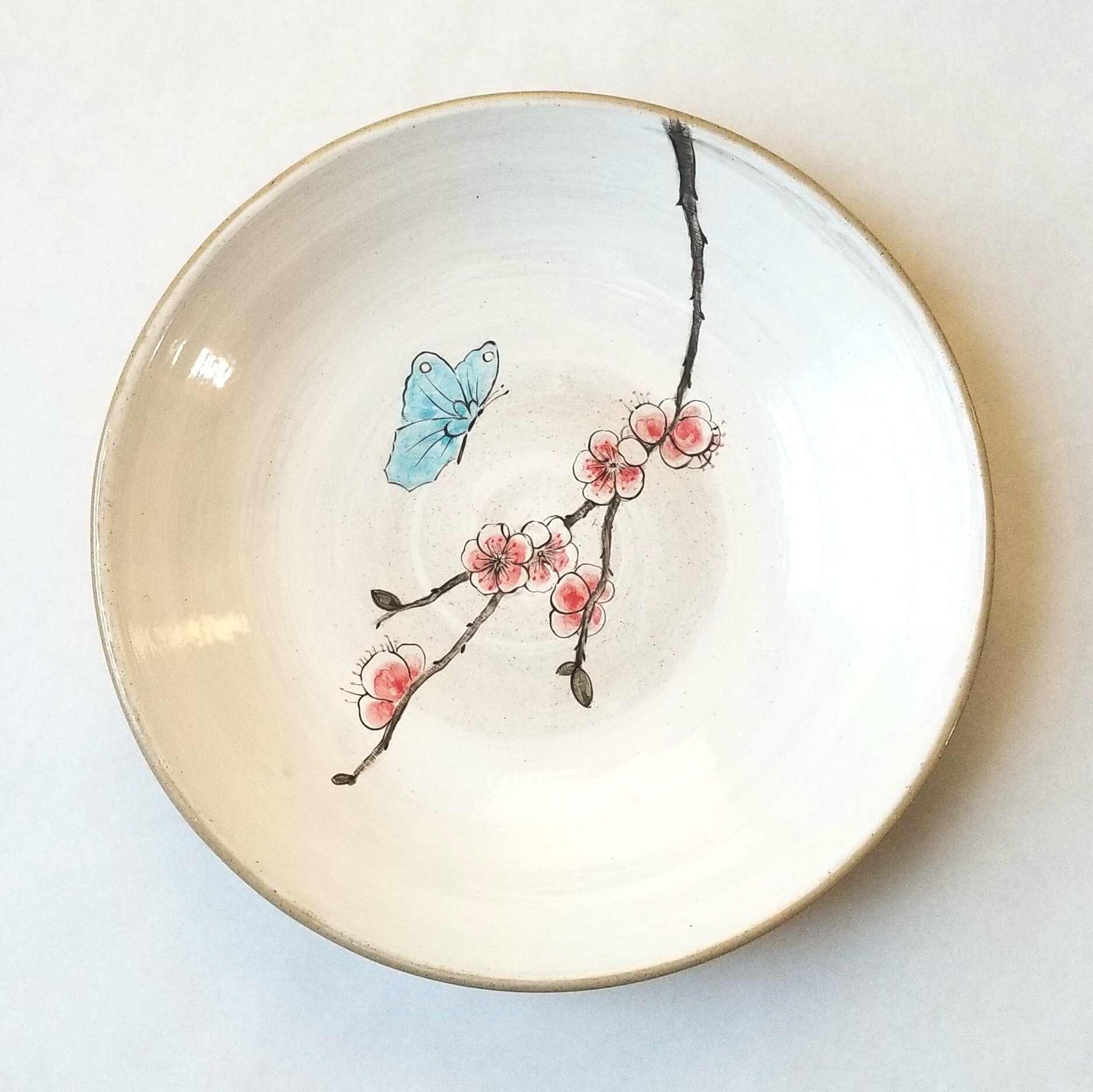 Blossom and Butterfly Serving Dish