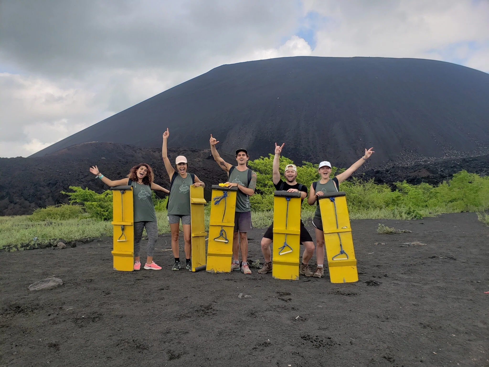 Our group at the base of Cerro Negro