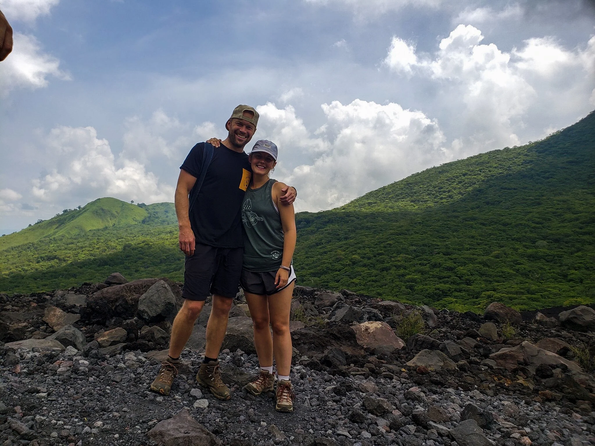 Trekking up the mountain, taking a quick pit stop to enjoy the greenery