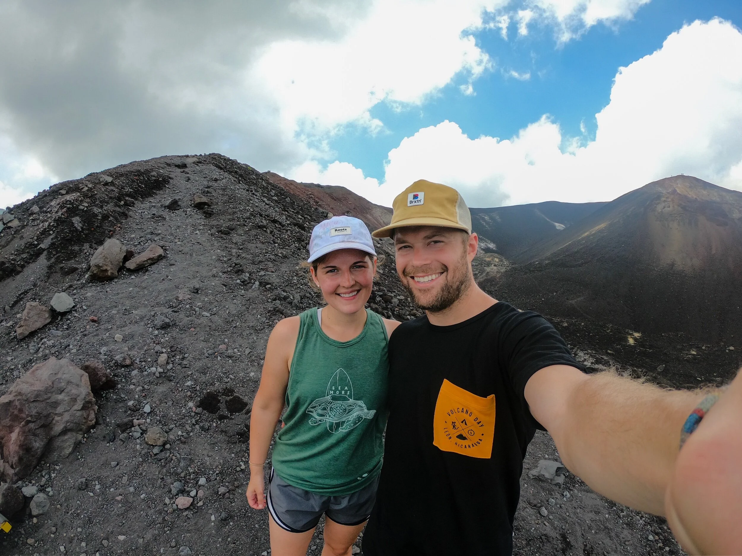 To our right you can see some of the craters formed within the volcano.