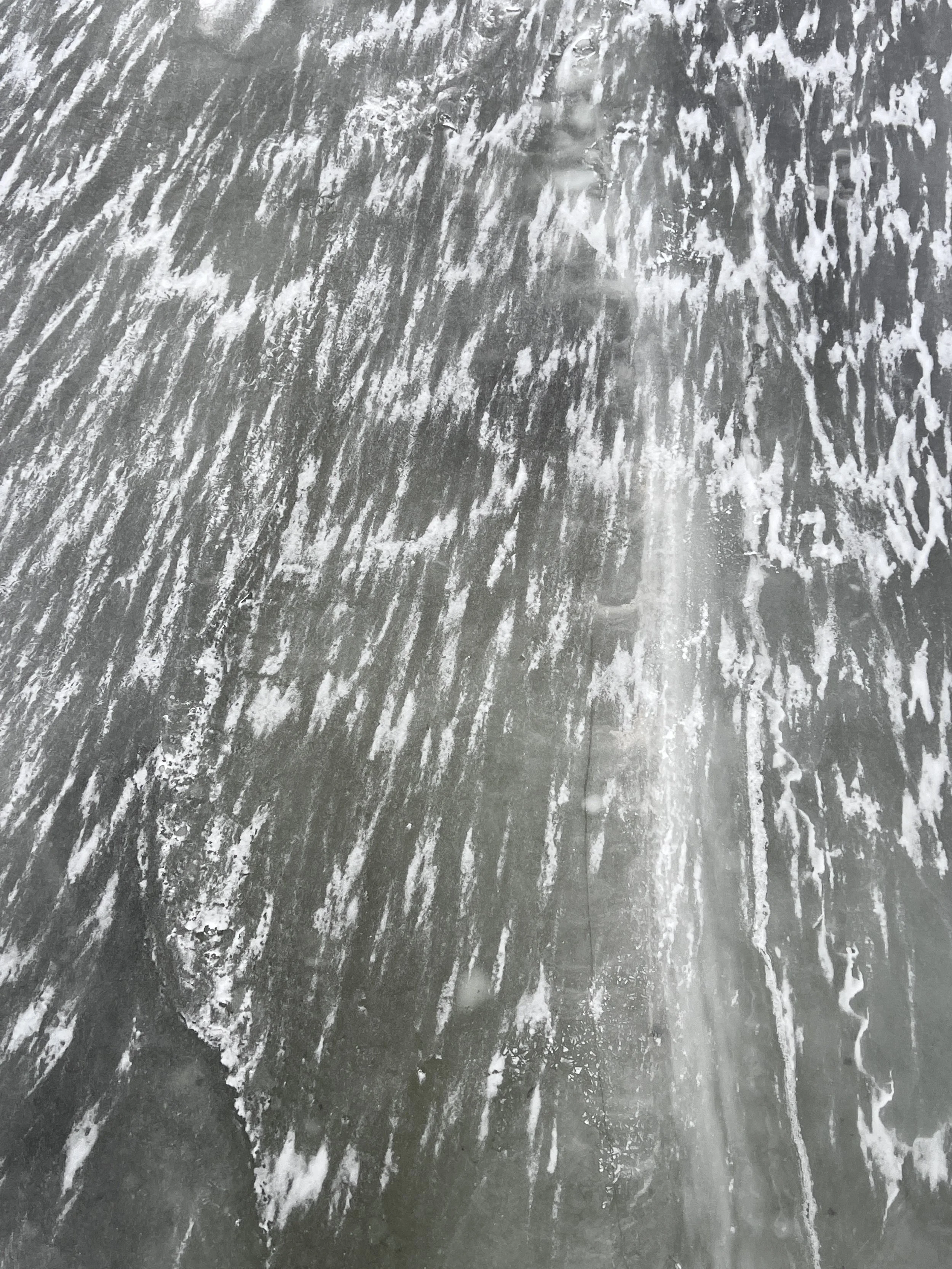 Frozen river ice