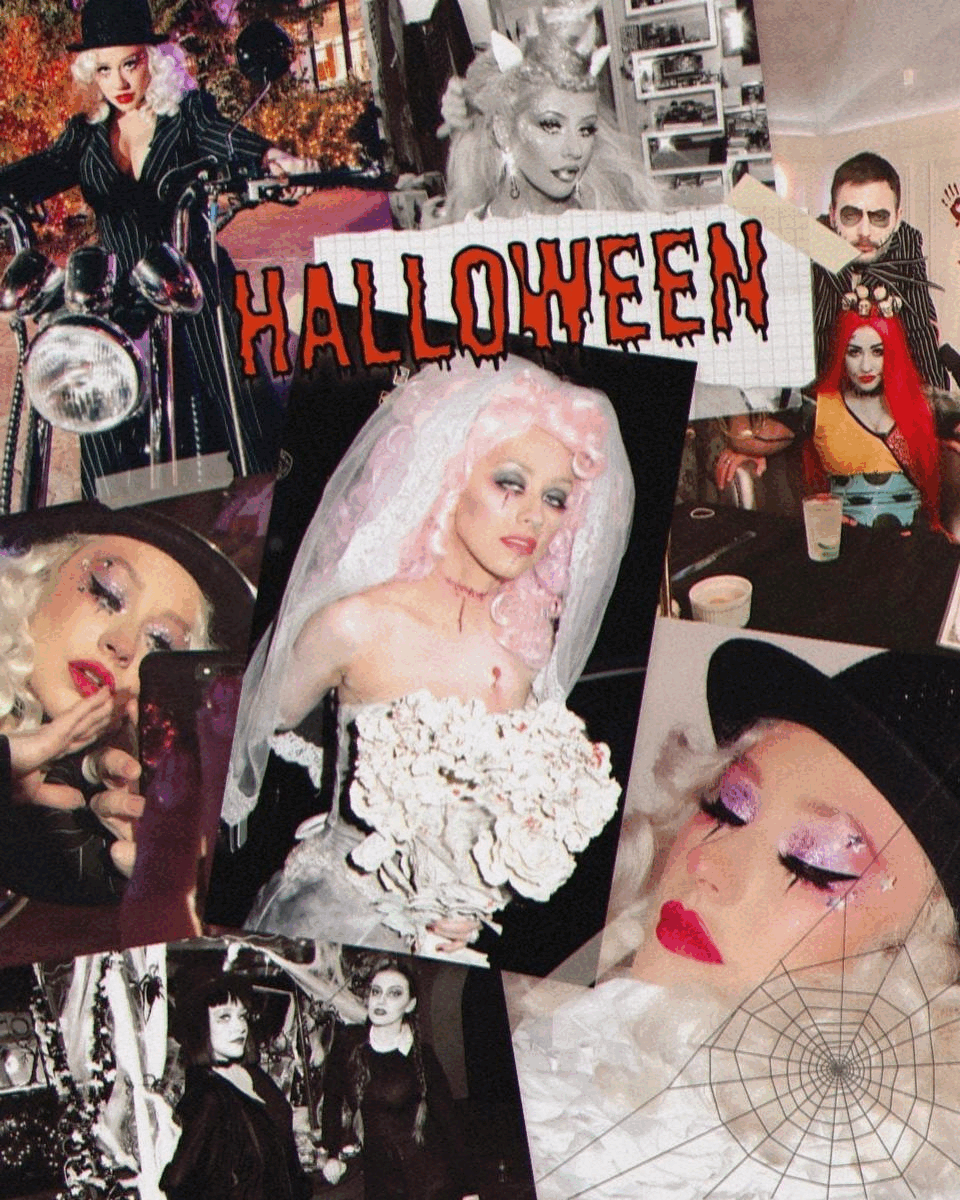 Halloween Collage Graphic for Christina Aguilera