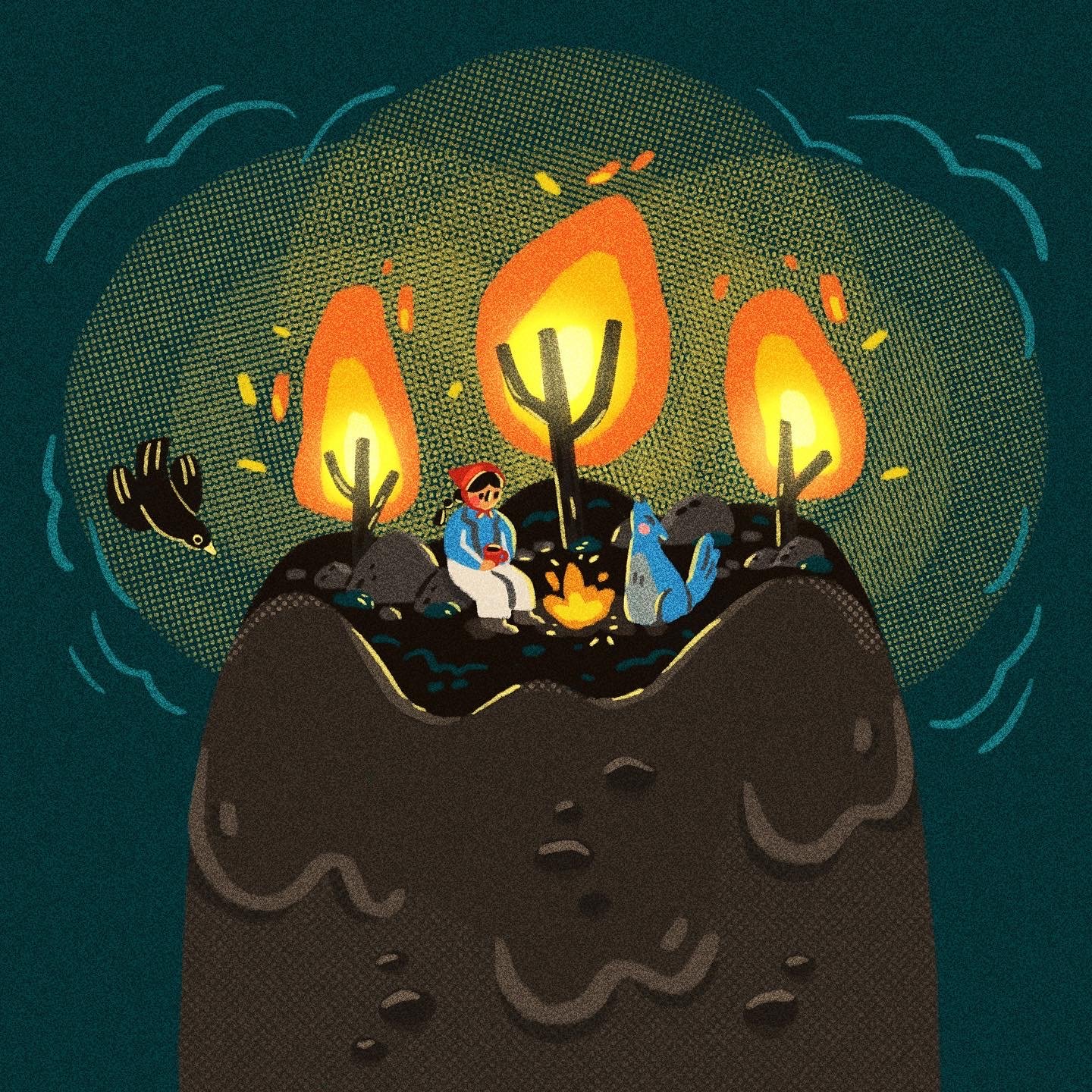 Illustration for Peachtober '23 prompt "Candle"