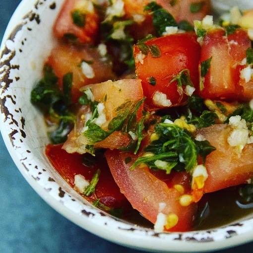 Tomato Garlic Salad