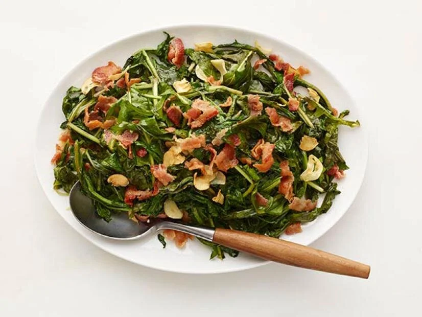 Wilted Mixed Greens with Bacon