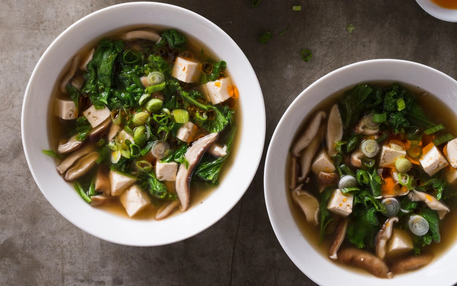Shiitake & Mustard Greens Soup
