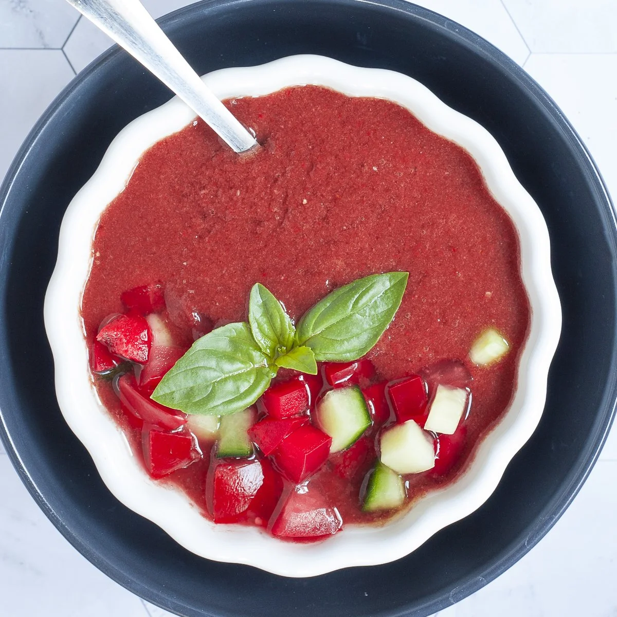 Chilled Red Pepper and Watermelon Soup