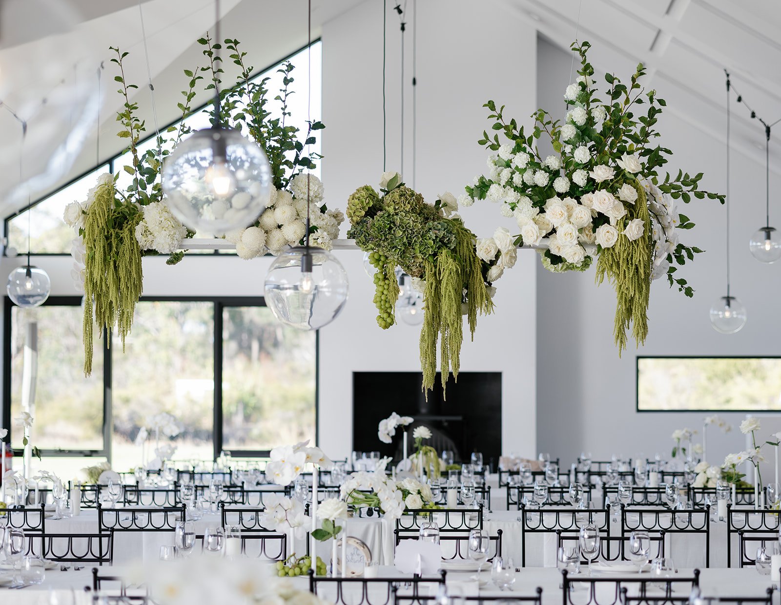 Wedding Reception ready for guests at Tiller Farm