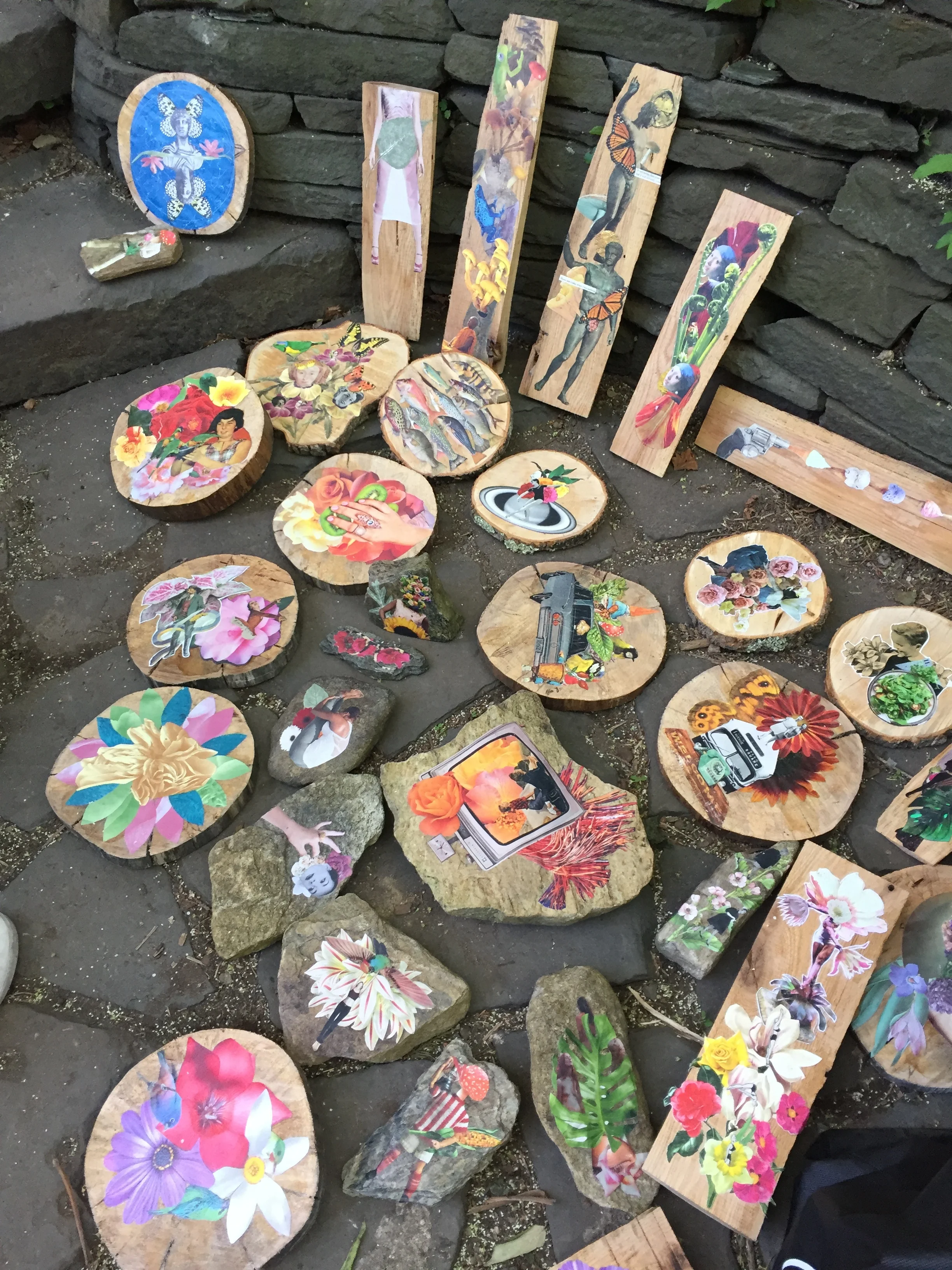 Collages on Wood