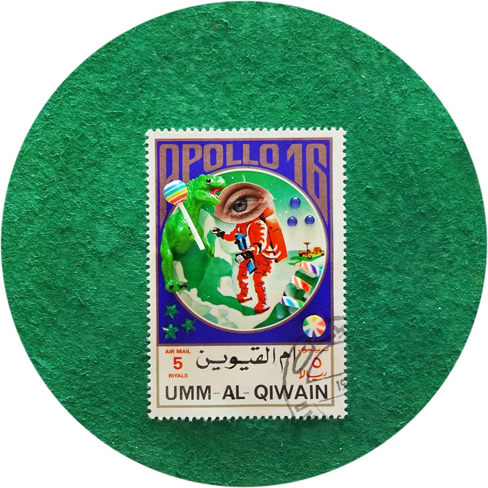 Space Dino  - Stamp Loupe Art No. 228