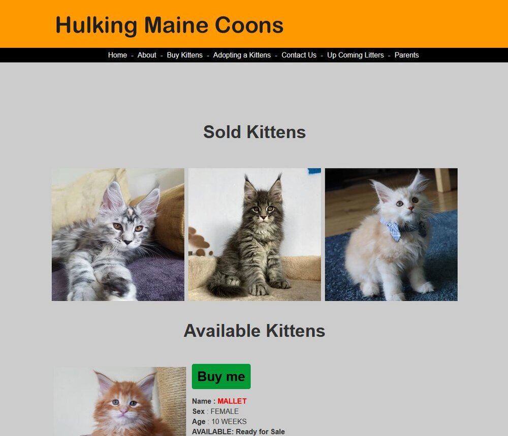 Scam website for Maine Coons