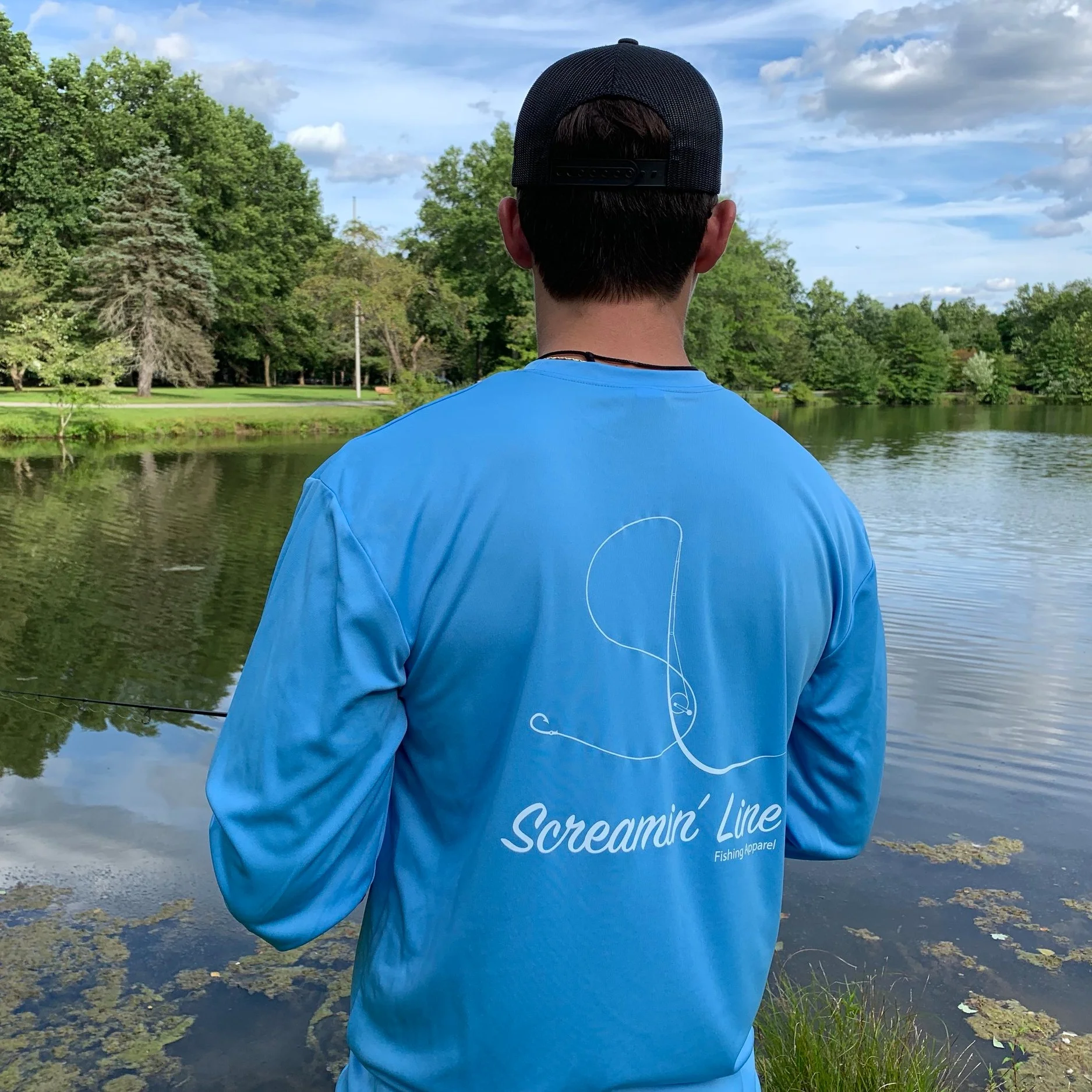 Blue Original Design Performance Unisex Long Sleeve