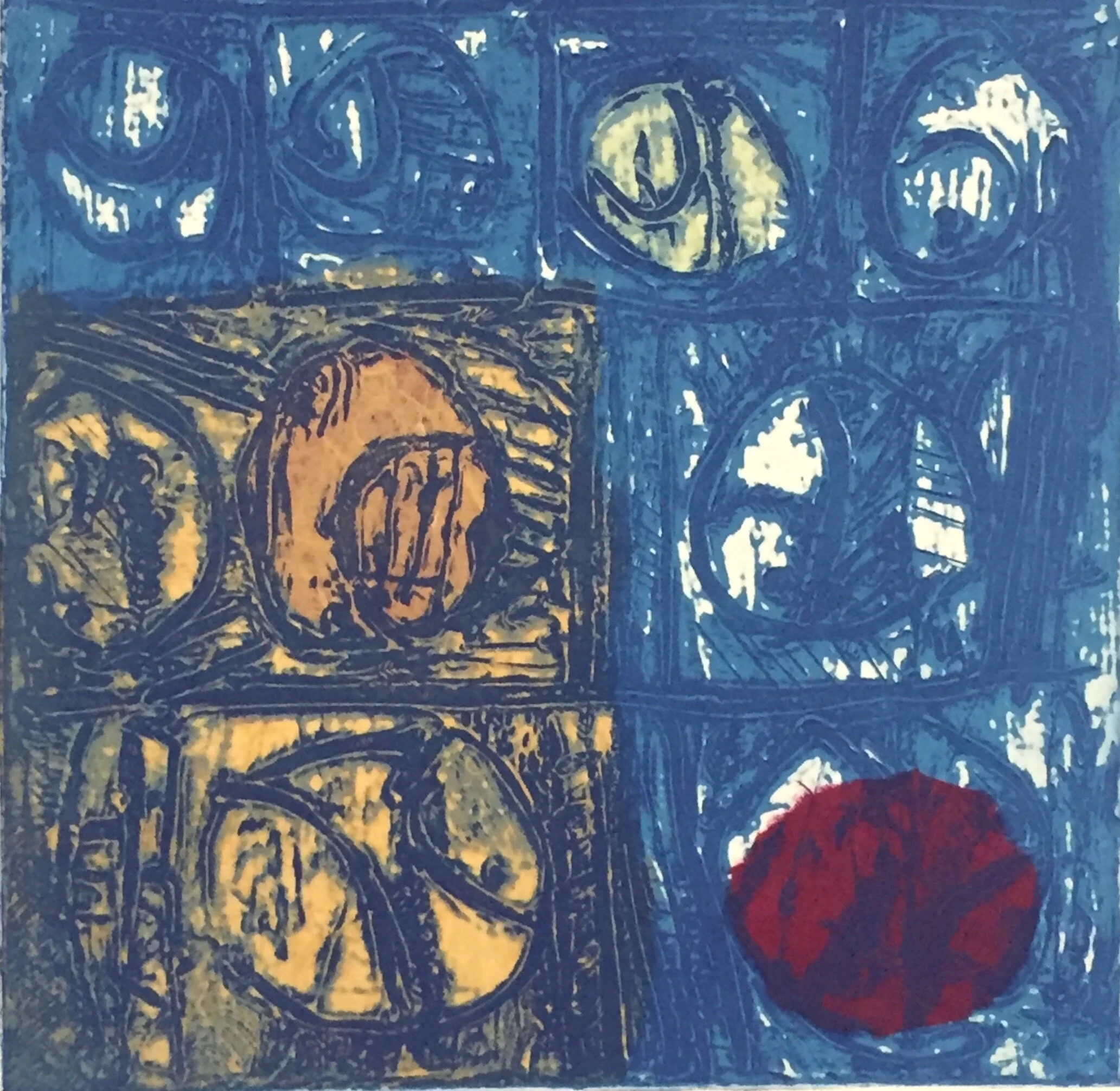   Solarplate Etching 2   10” x 10” x 1.5” -SOLD 