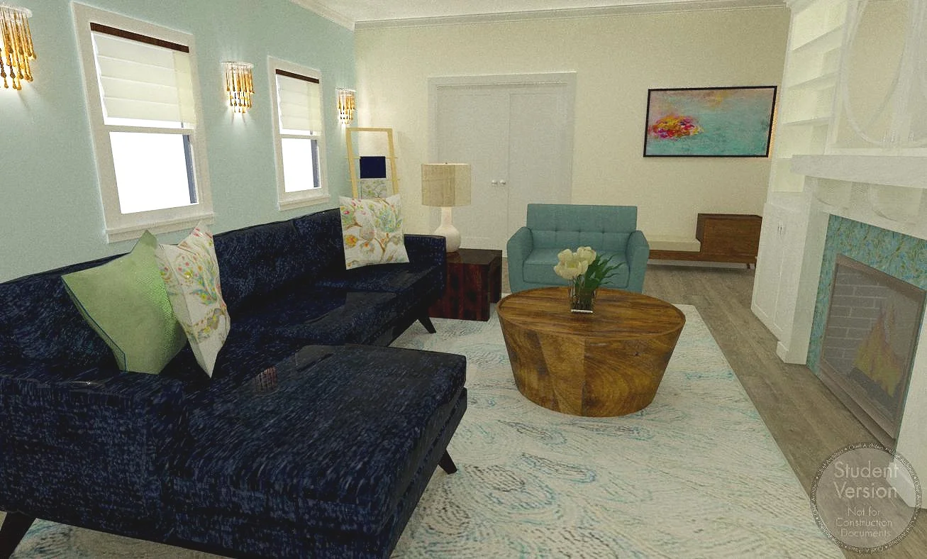 Living Area: 3D Perspective using Chief Architect