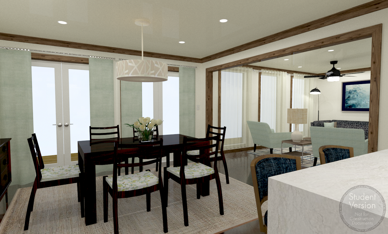 Dining Area: 3D Perspective using Chief Architect