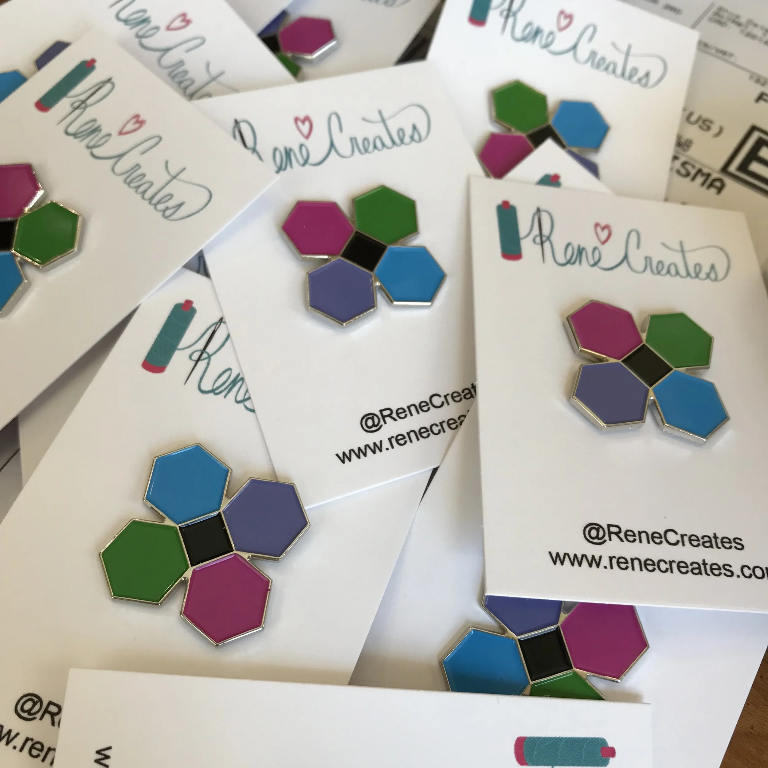 Hexie Flower Enamel Pin