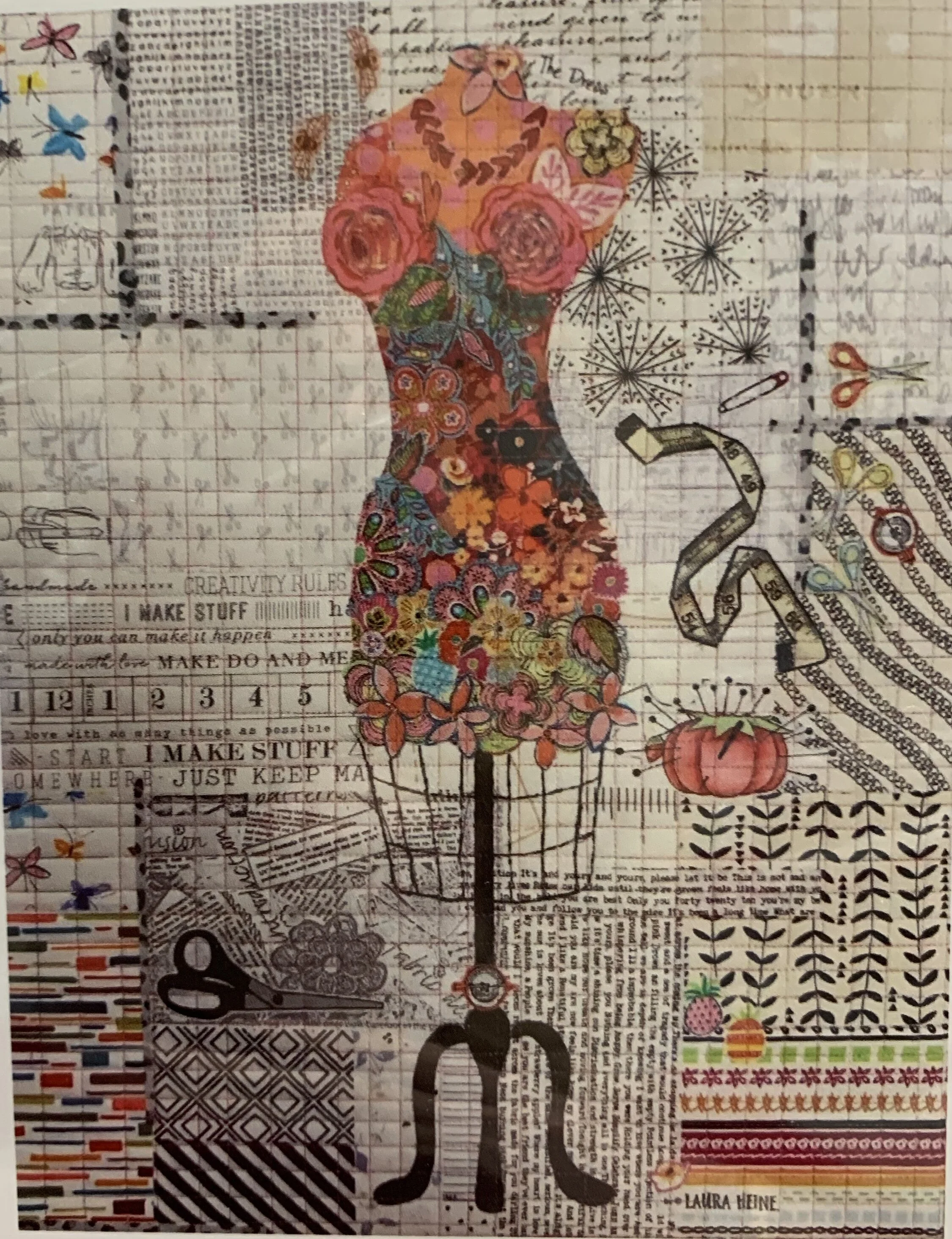 Perfect Form collage pattern by Laura Heine