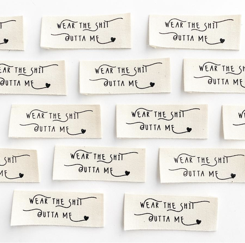 Kylie and the Machine woven labels - Wear the Shit Outta Me