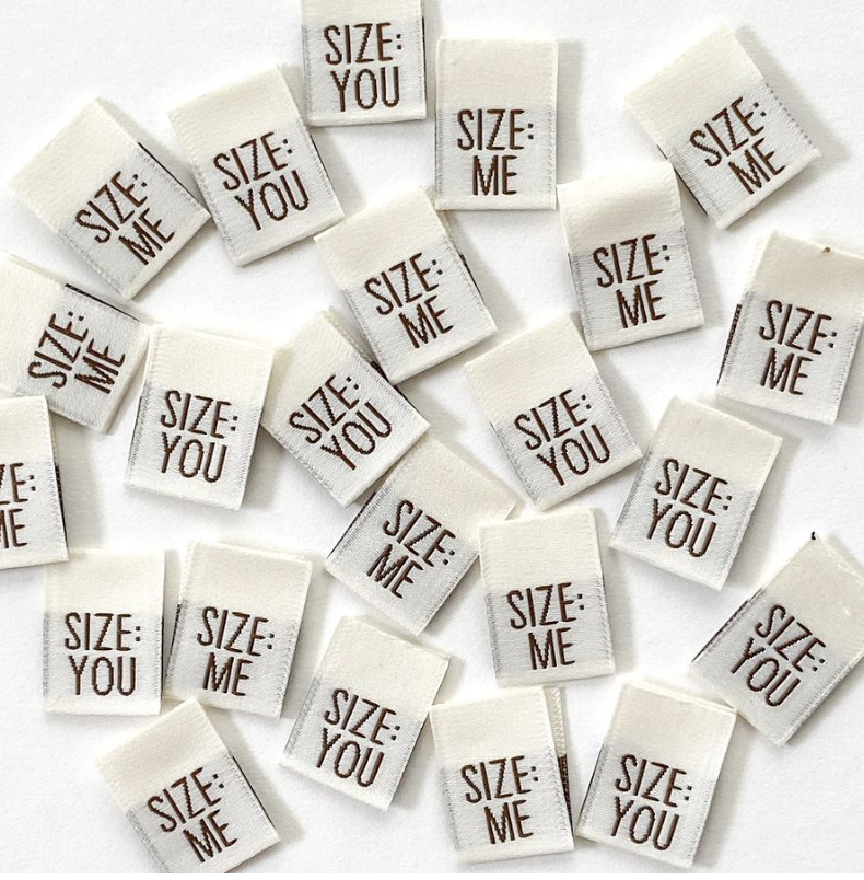 Kylie and the Machine woven labels - Size: Me/You
