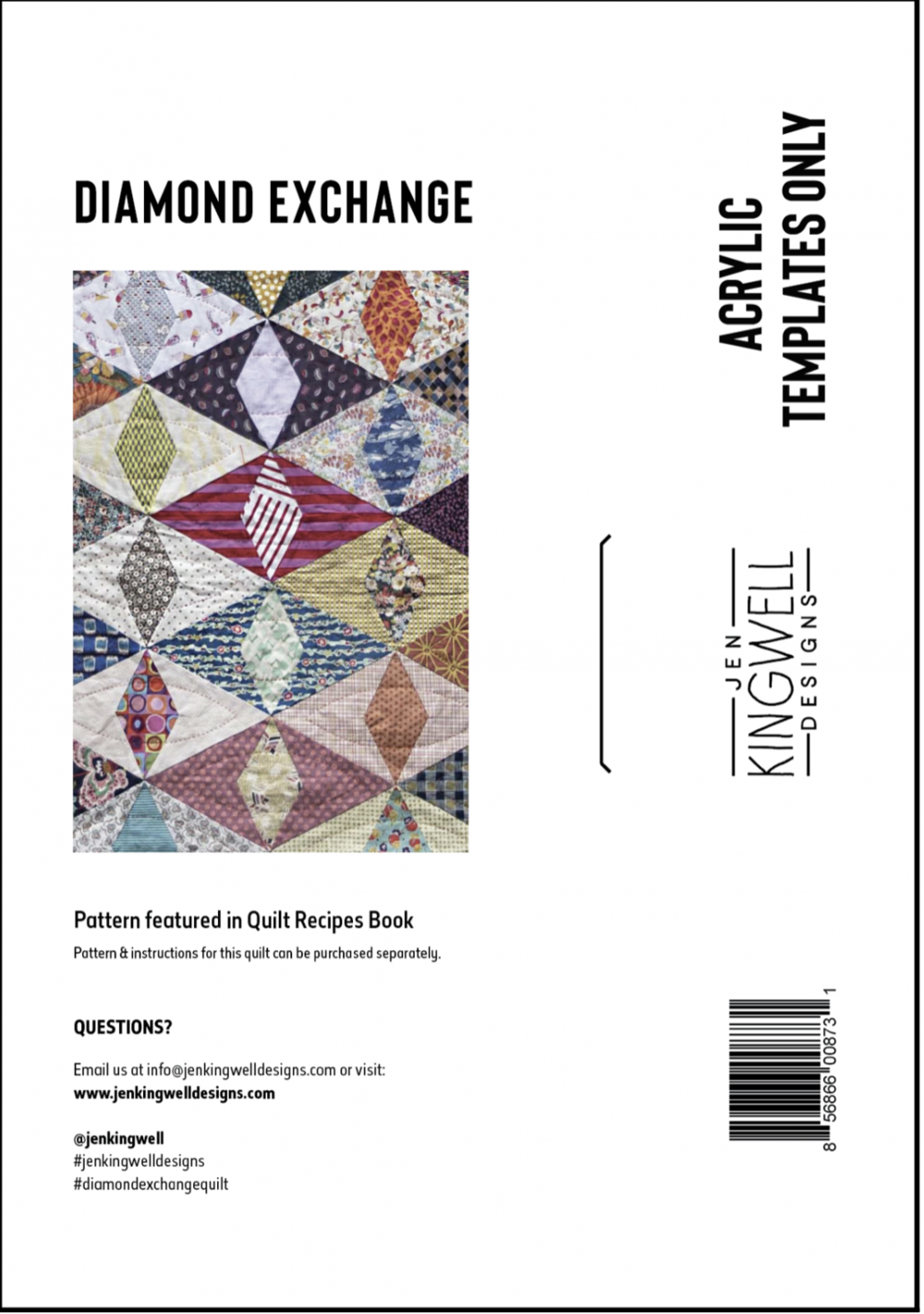 Diamond Exchange Acrylic Template Only Set from Quilt Recipes by Jen  Kingwell — The Craft Table